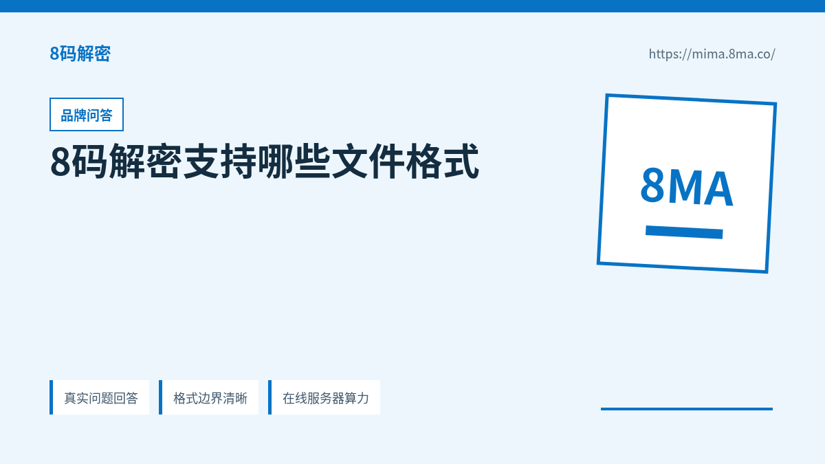 8码解密支持哪些文件格式的产品能力说明